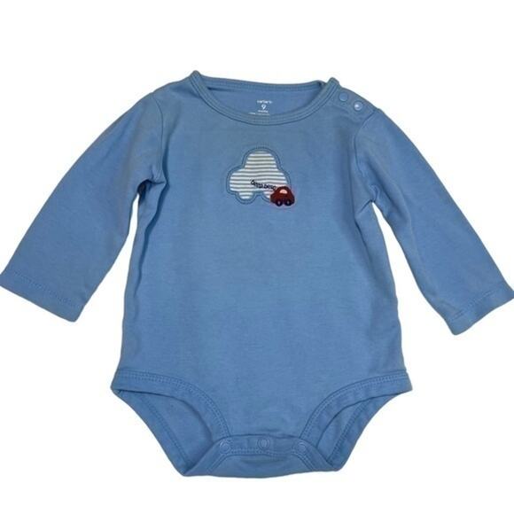 Carter’s Car Long Sleeve Onesie Bodysuit Top Size 9 Months - Picture 1 of 6